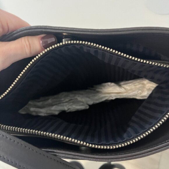 Coach Dark Brown Pebbled Leather Crossbody Bag - Picture 7 of 8